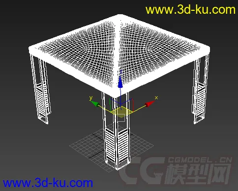 宜家室外 白色的帐篷模型的图片2