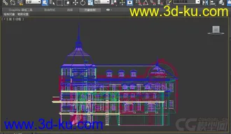 欧式精致别墅城堡建筑模型的图片