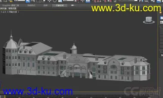 欧式精致别墅城堡建筑模型的图片