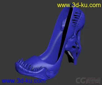 精细的3D打印模型，鞋子，霸王龙高跟鞋，打印出来组装，内含STL源文件，可用于3D打印的图片
