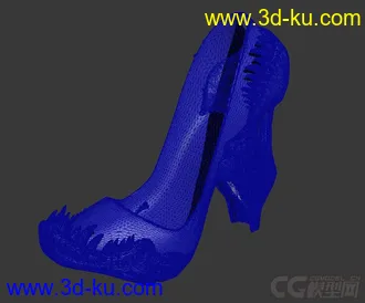 精细的3D打印模型，鞋子，霸王龙高跟鞋，打印出来组装，内含STL源文件，可用于3D打印的图片