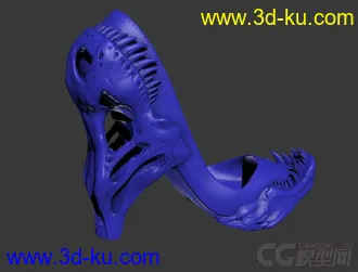 精细的3D打印模型，鞋子，霸王龙高跟鞋，打印出来组装，内含STL源文件，可用于3D打印的图片