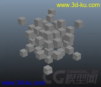 3D打印模型4*4格白色魔方的图片