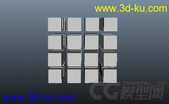 3D打印模型4*4格白色魔方的图片