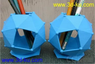 精细的3D打印模型，阿基米德笔筒，学习用品，装饰品，内含STL源文件，可用于3D打印的图片
