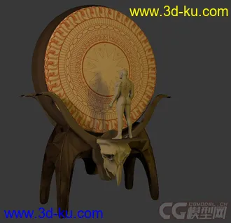 3D打印模型鼓 大鼓  立鼓 牛头鼓 牛鼓的图片