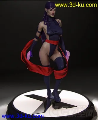 精细的3D打印模型，灵蝶-X战警，女人，女战士，装饰品，内含STL源文件，可用于3D打印的图片