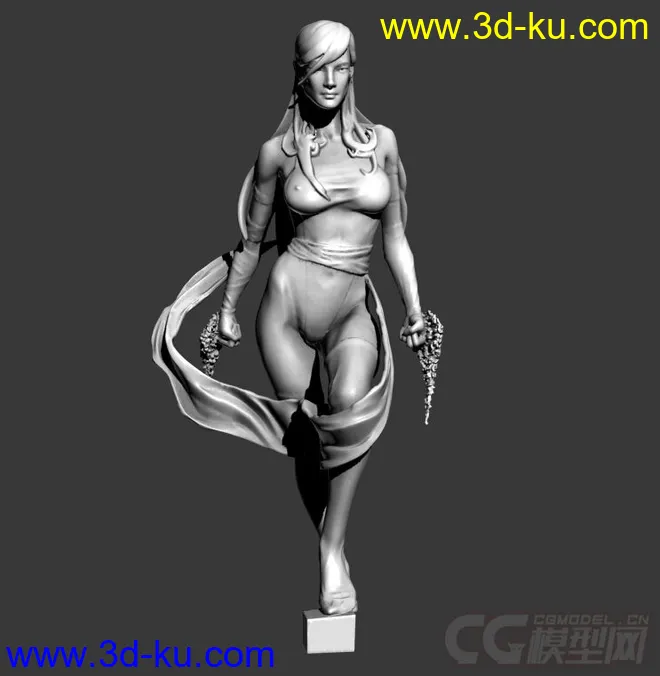 精细的3D打印模型，灵蝶-X战警，女人，女战士，装饰品，内含STL源文件，可用于3D打印的图片8