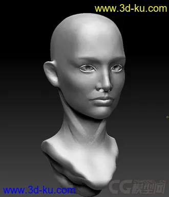 3D打印模型无聊练习作品，娜塔莉博德曼。只能说神似而已。。的图片