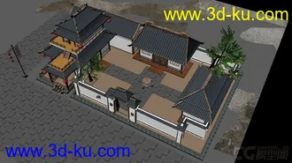 3D打印模型古风场景的图片