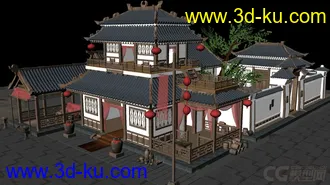 3D打印模型古风场景的图片