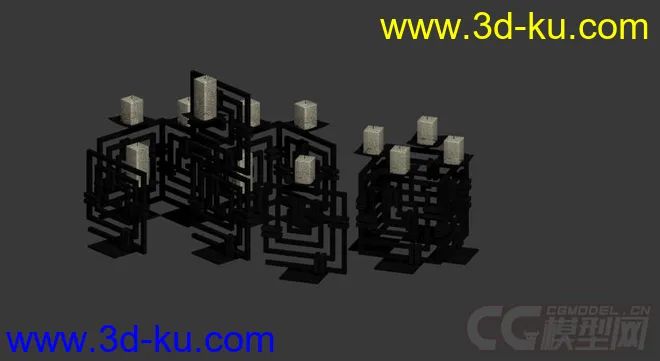 几个 烛台 煤油灯 模型的图片1