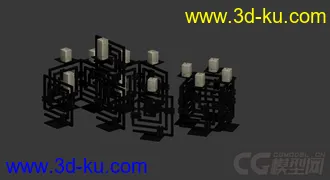 几个 烛台 煤油灯 模型的图片