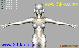3D打印模型cs女战士精模的图片