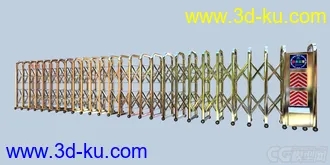 3D打印模型电动伸缩门的图片
