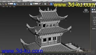 学生交作业必备，古代建筑模型，已展好UV稍后上传材质的图片