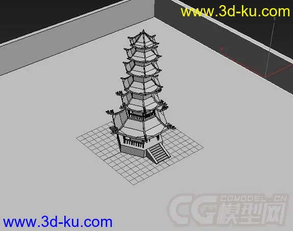 六层六角塔模型的图片2