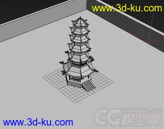 3D打印模型六层六角塔的图片
