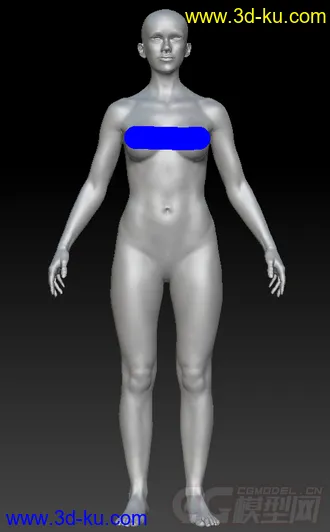 3D打印模型女人 带细分 短发的图片