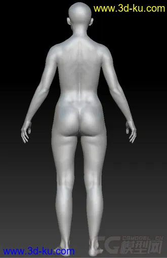 3D打印模型女人 带细分 短发的图片