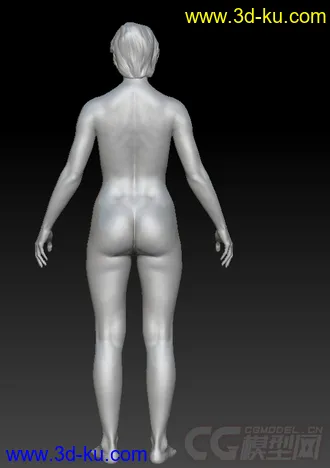 3D打印模型女人 带细分 短发的图片
