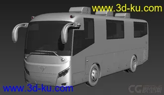 3D打印模型高精度大客车的图片