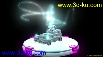 3D打印模型带粒子漂亮路战车的图片