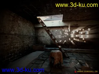 3D打印模型失修小阁楼的图片