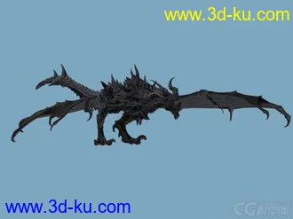 3D打印模型《上古卷轴5》终极BOSS——巨龙Alduin的雕塑的图片