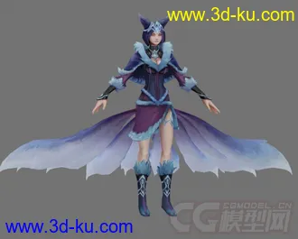 3D打印模型英雄联盟九尾妖狐阿狸带皮肤的图片