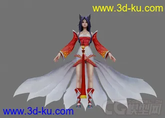 3D打印模型英雄联盟九尾妖狐阿狸带皮肤的图片