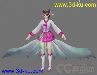 3D打印模型英雄联盟九尾妖狐阿狸带皮肤的图片