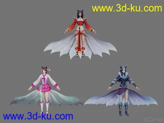 3D打印模型英雄联盟九尾妖狐阿狸带皮肤的图片