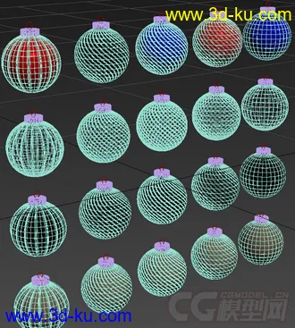 3D打印模型圣诞节小彩球的图片