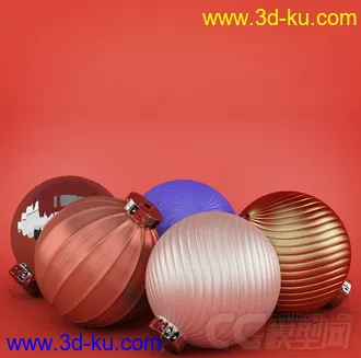 3D打印模型圣诞节小彩球的图片