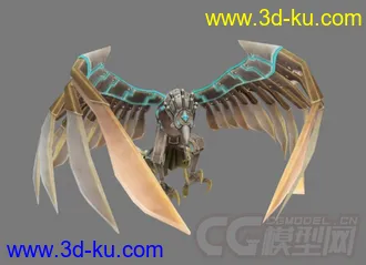 3D打印模型英雄联盟冰晶凤凰冰鸟带皮肤的图片