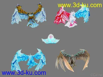 3D打印模型英雄联盟冰晶凤凰冰鸟带皮肤的图片