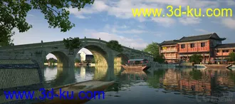 朱家角古建模型，免费分享的图片
