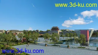东方古建 场景模型  喜欢的收藏的图片