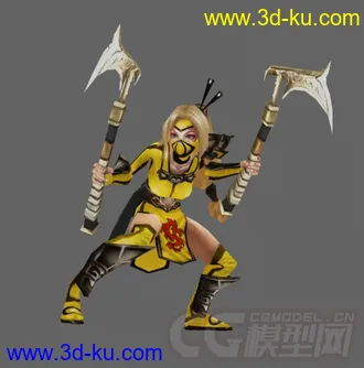 3D打印模型英雄联盟暗影之拳阿卡丽带皮肤的图片