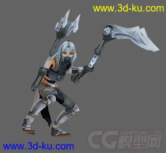 3D打印模型英雄联盟暗影之拳阿卡丽带皮肤的图片