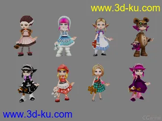 3D打印模型英雄联盟黑暗火女安妮带皮肤的图片