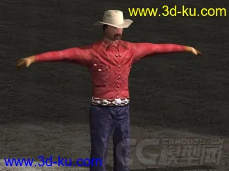 3D打印模型西部牛仔的图片
