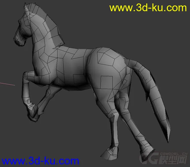 奔跑的马儿，带绑定骨骼，简模模型的图片4