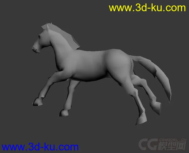 奔跑的马儿，带绑定骨骼，简模模型的图片6