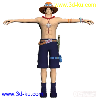 海贼王 海贼无双2 艾斯 角色模型的图片