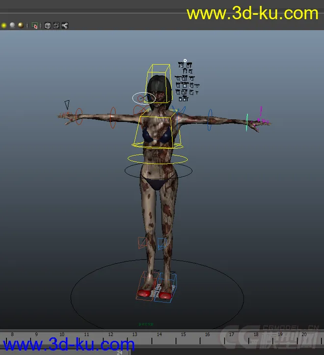 女僵尸1号 带绑定 喜欢的朋友可以下载玩玩模型的图片1