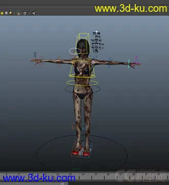 3D打印模型女僵尸1号 带绑定 喜欢的朋友可以下载玩玩的图片