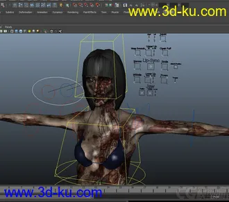 3D打印模型女僵尸1号 带绑定 喜欢的朋友可以下载玩玩的图片