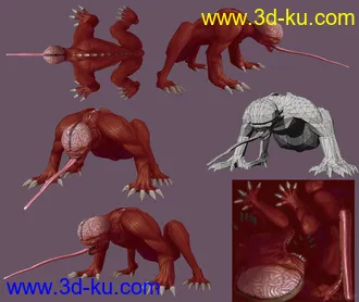 3D打印模型舔食者~手绘贴图的图片